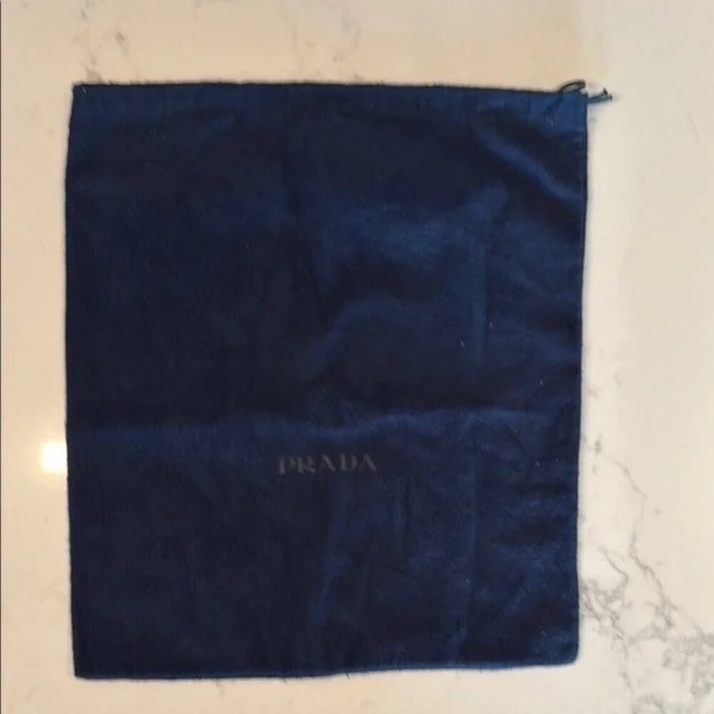 Prada Authentic Navy Blue Dust Bag 13 x 14